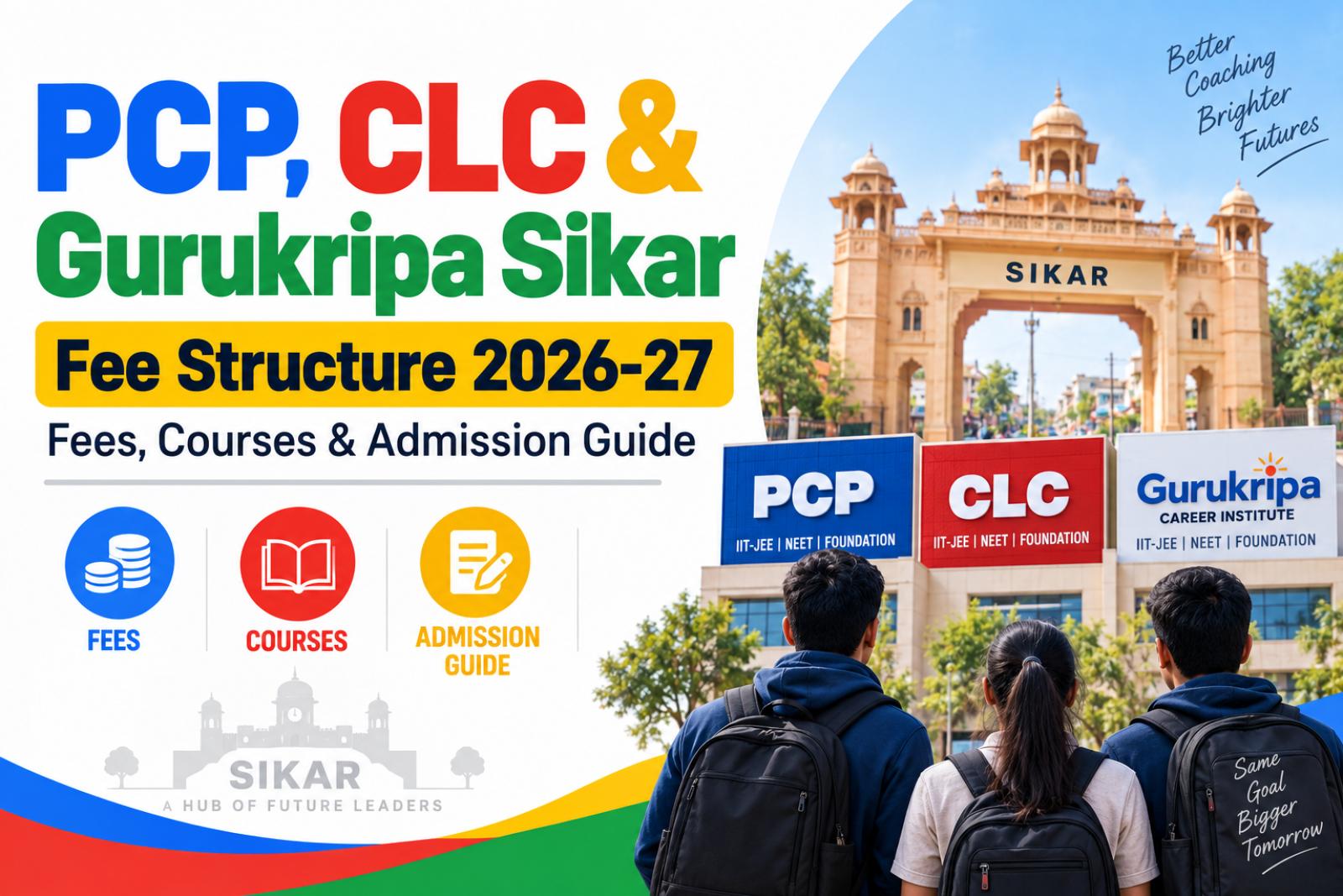 PCP, CLC & Gurukripa Sikar Fee Structure 2026-27: Fees, Courses & Admission Guide